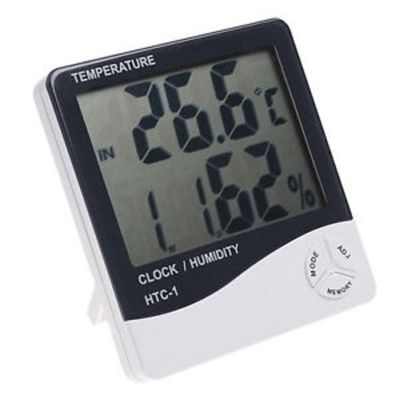 Termômetro Digital Relógio Medidor Temperatura Umidade Termo Higrometro Despertador