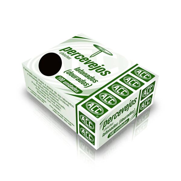 Percevejo Acc Nº4 Latonado Cabeça Taça Dourado com 100 Unidades Percevejo Acc Nº4 Latonado Cabeça Taça Dourado com 100 Unidades