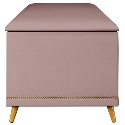 Calçadeira Baú King 195cm Imperial J02 Suede Rosê