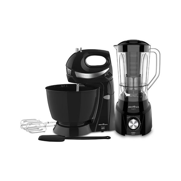 Kit Cozinha Britânia Diamante Black BKT47P Antibacteriana 2 em 1 - 127V