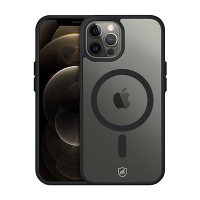 Kit Capa Magsafe Preta e Pelicula Dual Glass Preta para iPhone 12 - Gshield