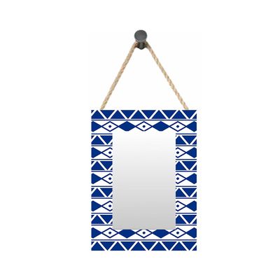 Quadro com Espelho Le Solar Tribal com Corda 15x20cm