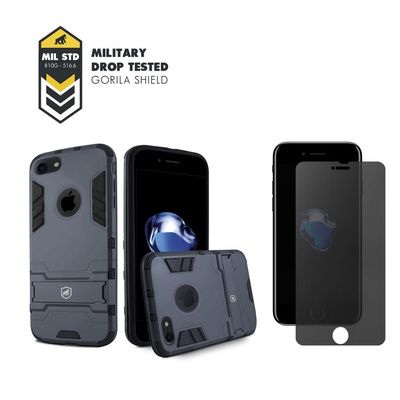 Kit Capa Armor e Película de Privacidade para iPhone 7 - Gshield