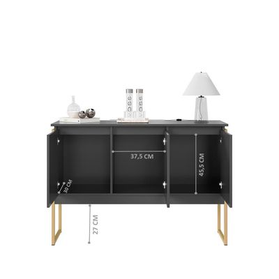 Balcão Buffet Bolzano Preto Dourado