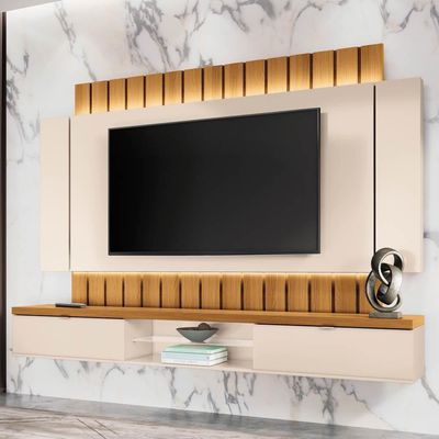 Painel Para Suspenso 70 Pol. Illuna H01 Off White-cinamomo - Mpozenato