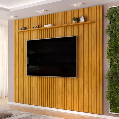 Painel 75 Pol 275cm Suspenso Ripado Noah D04 Cedro - Mpozenato