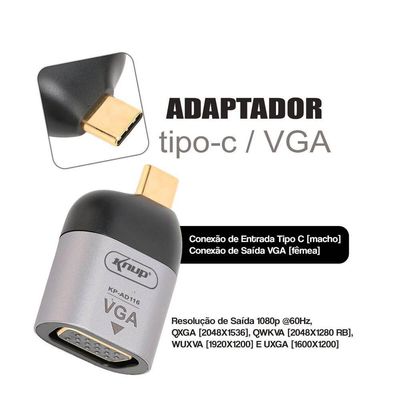 Conversor Tipo C Vga P-celulares Tablets Macbooks Notebooks