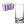 Jogo 6 Copos De Vidro 330ml Cristal Diamond Vinho Suco água 330ml