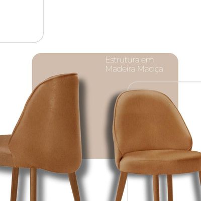 Mesa De Jantar Suiça 220cm Madeira Tampo Laminado Orgânico Star Caramelo / Imbuia Nat.