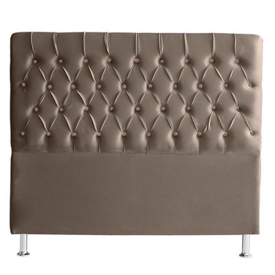 Cabeceira De Cama Box Estrela Casal 140 Cm Suede Botão Cristal Capuccino Do Lar Móveis E Decoração
