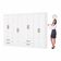 Closet Casal Duplo Lu 8 Portas 4 Gavetas Branco