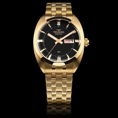 Relógio Technos Masculino Automatico Dourado - 8205or/1p