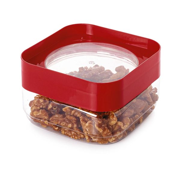 Pote Plug Quadrado Plasútil com Tampa Vermelho 510ml Pote Plug Quadrado Plasútil com Tampa Vermelho 510ml