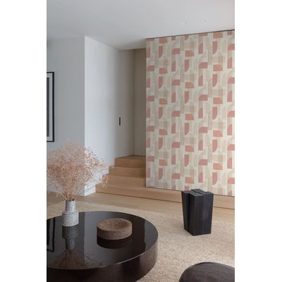Papel de Parede Maison Geométrico Rosa MN3305