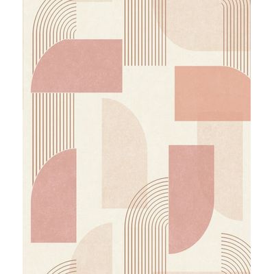 Papel de Parede Maison Geométrico Rosa MN3305