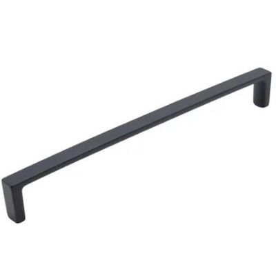 Puxador de Móvel Armário Preto Fosco 20cm Alça Torralba 1691 Oeiras De Sobrepor Fino