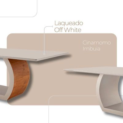 Sala De Jantar Mesa Ellis Com 8 Cadeiras Eva Premium Star Caramelo Off White Imbuia Nat