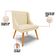 Kit 6 Cadeiras Estofadas Para Sala De Jantar Pés Palito Lia Veludo Off White Luxo - Ibiza