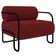 Poltrona Decorativa Para Sala Industrial Kit 2 Kira K04 Veludo Vermelho - Mpozenato