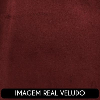 Poltrona Decorativa Para Sala Industrial Kit 2 Kira K04 Veludo Vermelho - Mpozenato