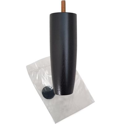 1 Pe De Cama 13cm Preto Peça Reposição Pés De Madeira Para Camas Box Solteiro Pés Para Móveis Preto