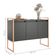 Buffet 3 Portas Rouxe Preto Cobre Conjunto 2 Unidades