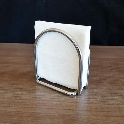 Suporte Porta Guardanapo Papel De Mesa Arco Aço Cromado
