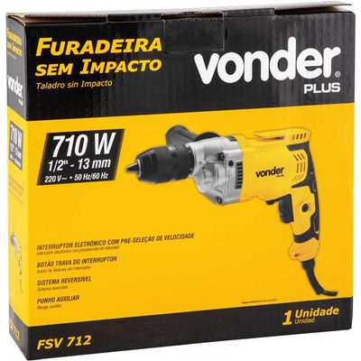 Furadeira sem impacto 1/2" 710 W FSV 712 220 V~ VONDER PLUS