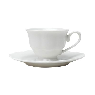 Jogo de xícaras de café em porcelana Wolff Maldivas 6 peças 80ml branca