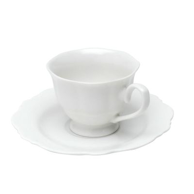 Jogo de xícaras de café em porcelana Wolff Maldivas 6 peças 80ml branca