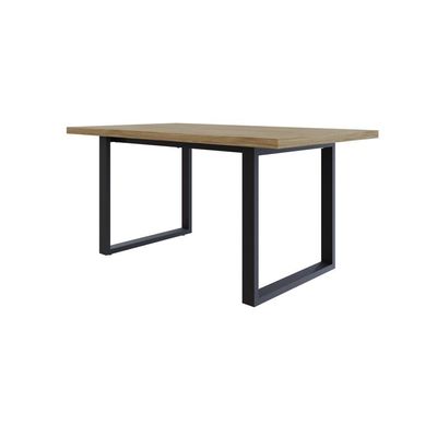 Mesa De Jantar Queens R 160x90x77cm Qemj9160r Vermont Oak - Est.preta Vermont Oak/est.preta