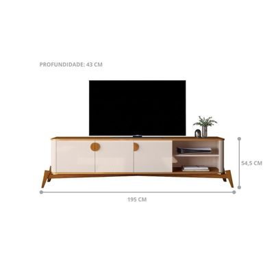 Rack Para 75 Polegadas Adamantina 1800 Off White Nature
