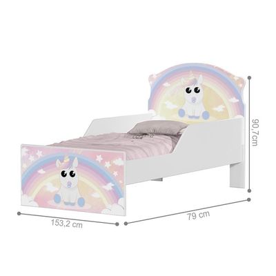 Mini Cama Unicórnio Bebê Com Colchão