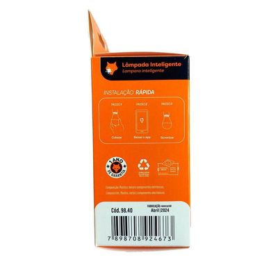 Kit 2 Lâmpada Inteligente Rgb 9w Wifi Smart Color Bivolt Foxlux