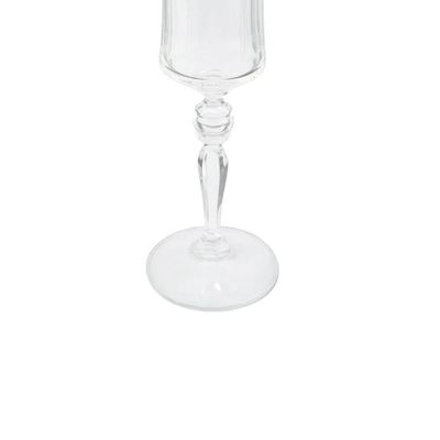 Jogo de taças champanhe cristal ecológico Bohemia Grace 190ml 6 peças ouro rim