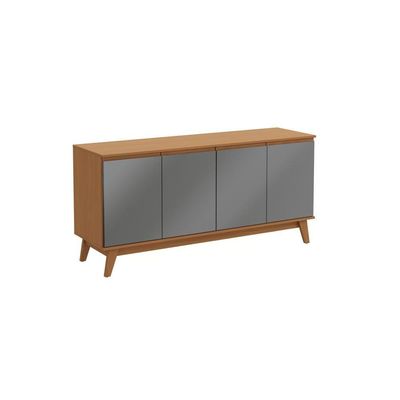 Aparador Kappesberg 4 Portas Canela/chumbo 156cm