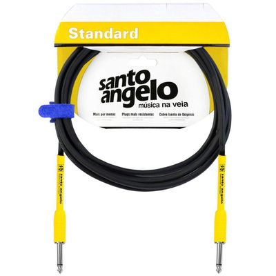 Cabo De Guitarra Samurai 0,30mmm Conector P10-p10 20ft 6,10 Metros Preto