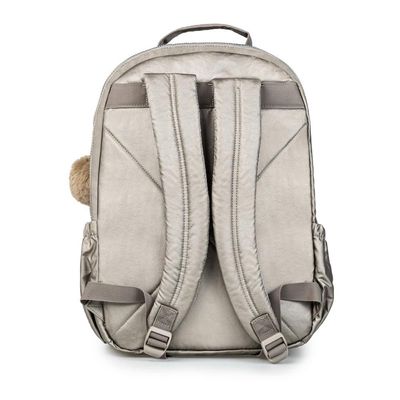 Mochila Escolar Juvenil Feminina Perolada Cinza U / Cinza