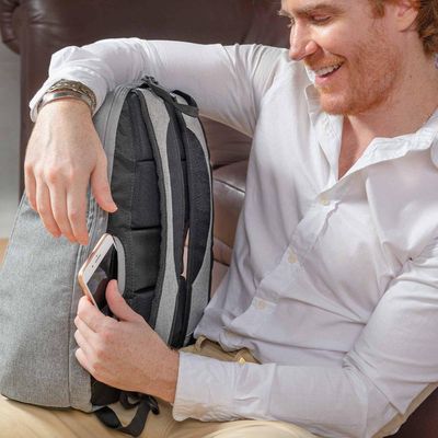 Mochila Masculina Executiva para Notebook Antifurto Cinza U / Cinza