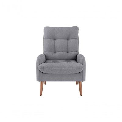Poltrona Cadeira Descorativo Nantes Original Premium Boucle Cinza Matrix