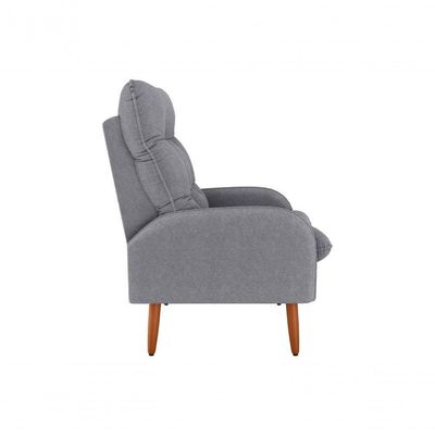 Poltrona Cadeira Descorativo Nantes Original Premium Boucle Cinza Matrix
