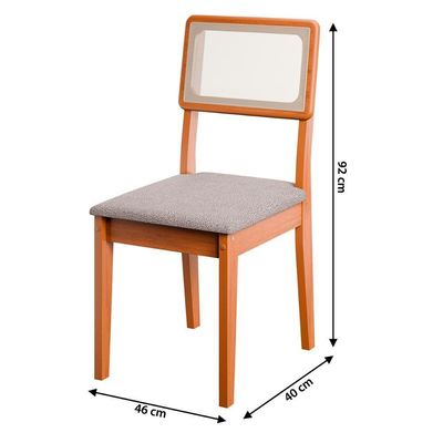 Kit Mesa De Jantar Santiago 136 Prato Giratorio E 6 Cadeiras Cinamomo nevoa Boucle