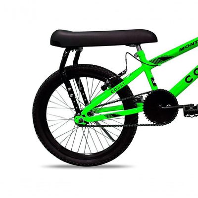 Bicicleta Colli Montadinha Aro 20 Selim Mobik Bagageiro Cor Amarelo Neon Tamanho Do Quadro 12 Verde