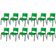 Cadeira Iso Base Preto Escola, Escritório Verde - Kit 12 Un
