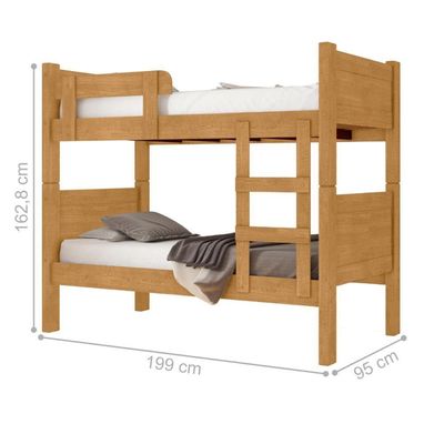 Cama Beliche Com Colchão Solteiro Toledo Naturalle