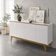 Balcao Buffet Ares 4 Portas 161 Cm Henn Branco Nature