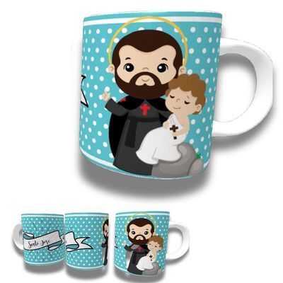 Caneca De Porcelana 325ml Santos Católicos Decorada Santo José