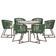 Mesa E 6 Cadeiras E Noronha Marrom E7 Trama Original Verde