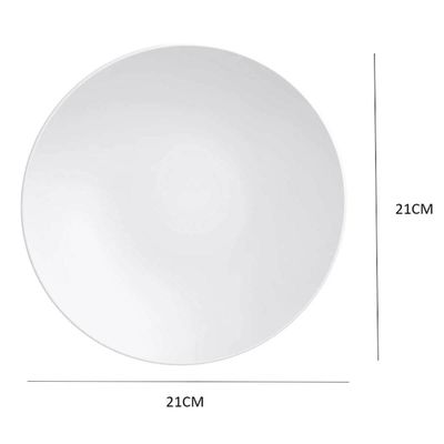 Kit 4 Pratos de Sobremesa Porcelana Branco 21cm Tramontina Sophia Redondo Mesa Posta