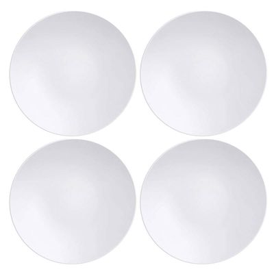 Kit 4 Pratos de Sobremesa Porcelana Branco 21cm Tramontina Sophia Redondo Mesa Posta